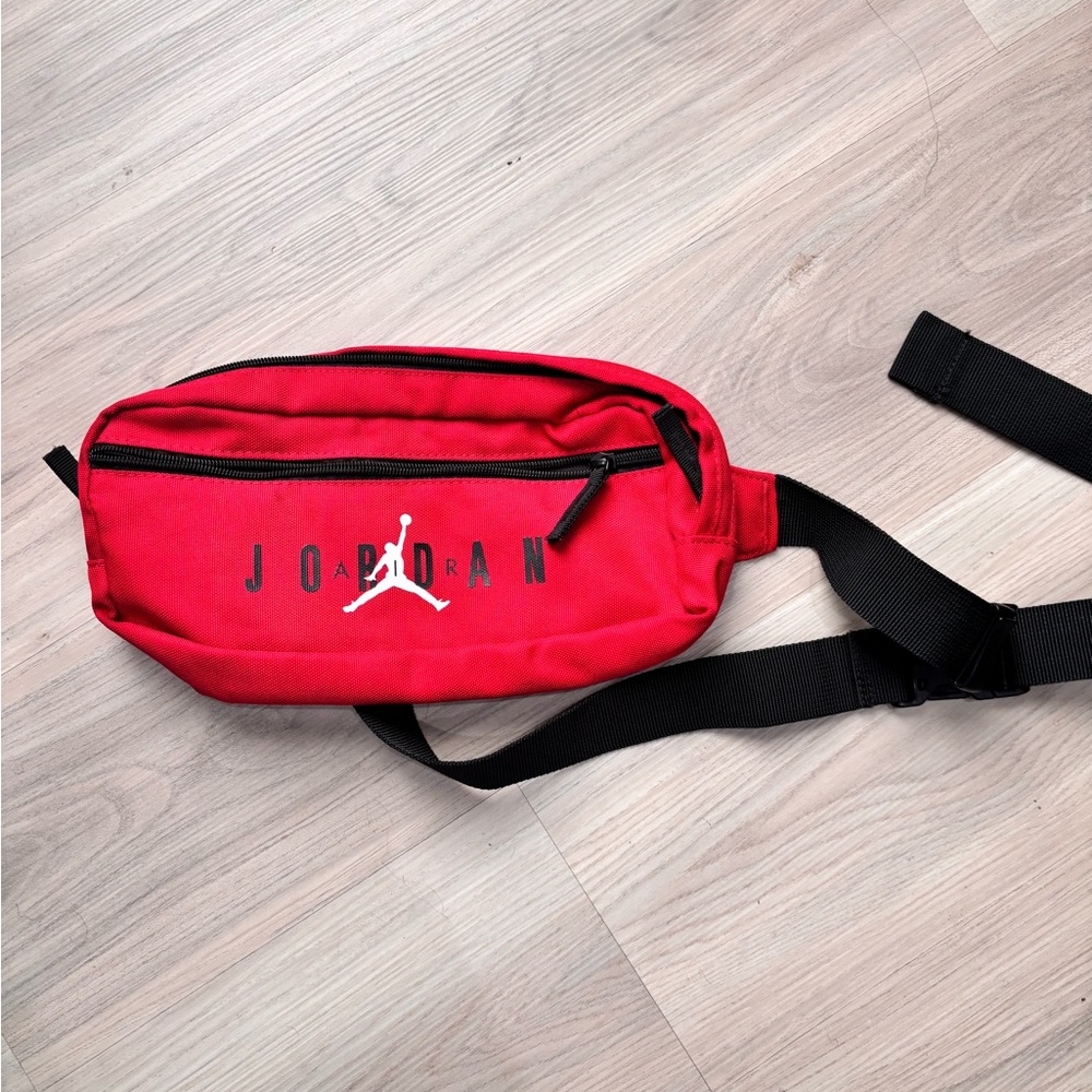Jordan Vibrant Red Belt Bag with Black Accents